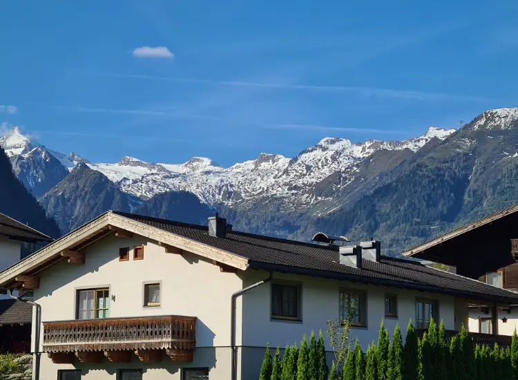 View of snow capped mountains