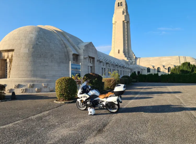 A motorbike parked at Verdun