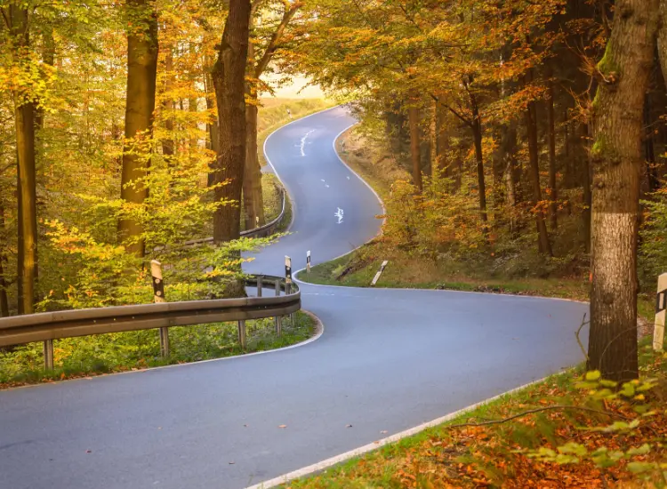 Twisty roads through Bavarian Countryside