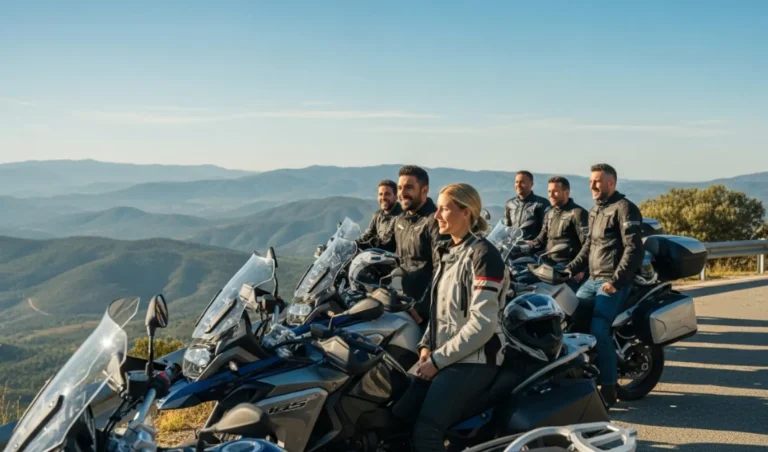 Rider enjoying a motorcycle tour with RiderCamTV Tours through scenic European roads — showing what to expect on a motorcycle tour.